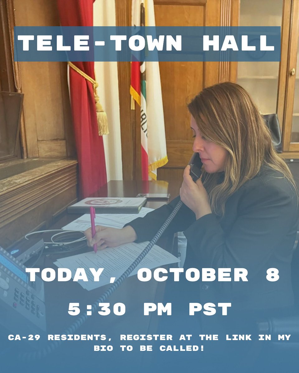 RepLuzRivas's tweet image. I’m here on the ground in DC representing the voices and stories of all those impacted in CA29 on day 8 of the Republican government shutdown.

Reminder that my Telephone Town Hall on Republicans’ government shutdown is TODAY at 5:30 PM PST. 

I will provide updates on the…