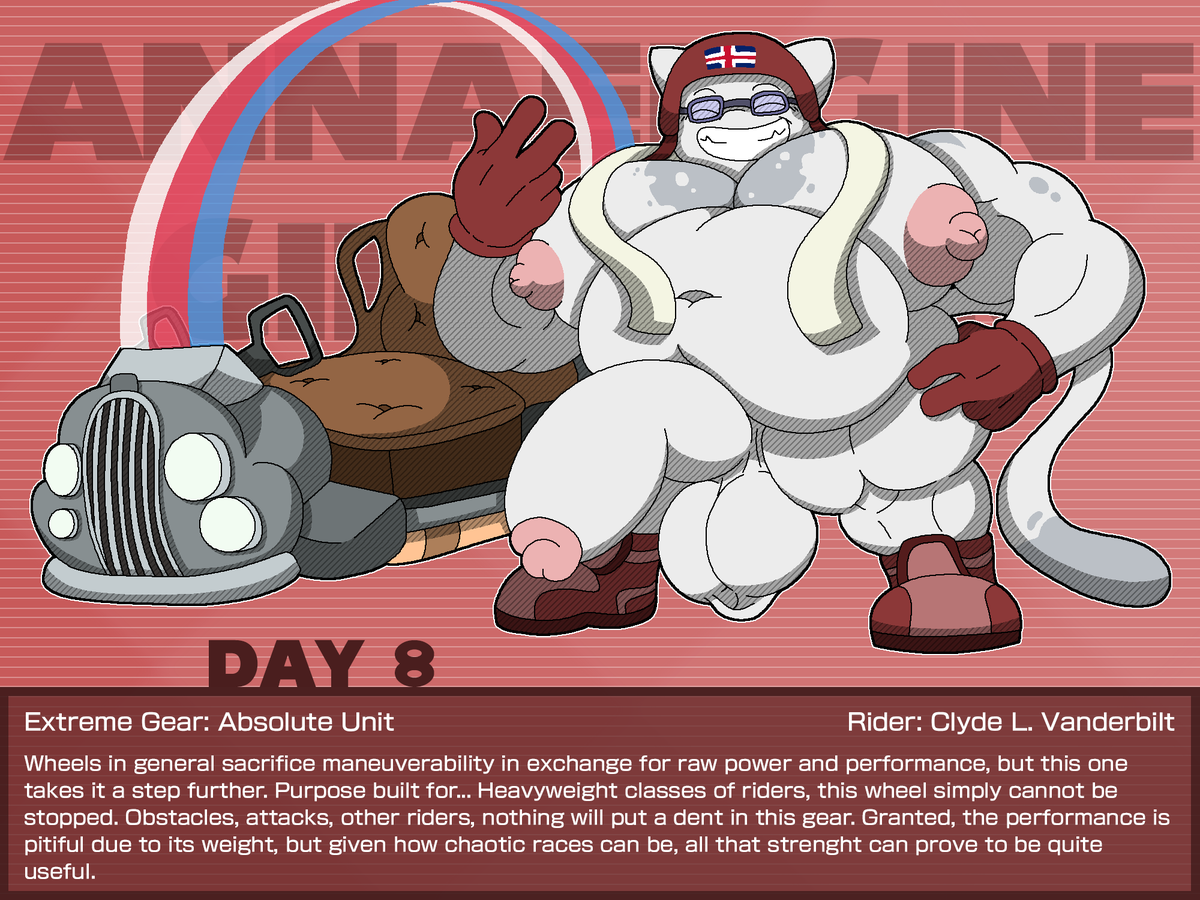 #Giftober Day 8:

Clyde

Owned by <a href="/Locitony/">Locito (check pinned)</a>

<a href="/Locitony/">Locito (check pinned)</a> just can't get enough love this year! Now we've got the fat cat lad, and he's bri'ish! X3
Give it up for the roundest guy I've ever drawn! There's a reason his gear's called "Absolute Unit" lol

#Inktober