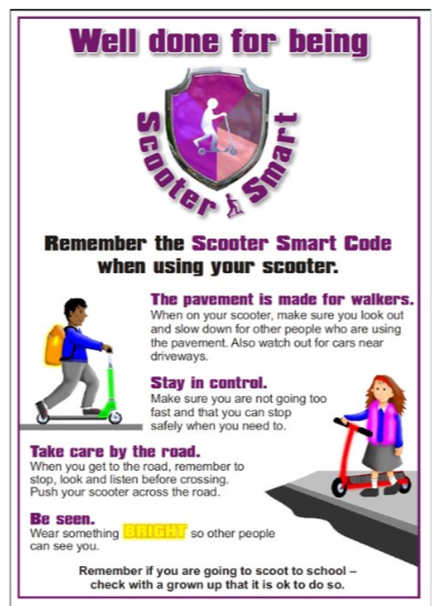 WGES2022's tweet photo. As part of Mode Shift Month our pupils enjoyed learning how to be Scooter Smart. We hope all the parents who attended the parent workshops found the sessions useful in supporting their child be scooter safe on the school run. @TeamModeshift @activetraveleng #modeshiftmonth https://t.co/EEGN68VHMY