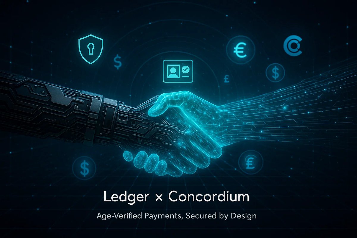 🔐 <a href="/ConcordiumNet/">Concordium</a>  x <a href="/Ledger/">Ledger</a>  $CCD

How the partnership makes digital payments more secure &amp; practical

1. Hardware-level signing + identity-verified transactions

Ledger is known for its cold storage / hardware wallet security: private keys never leave the device, transaction