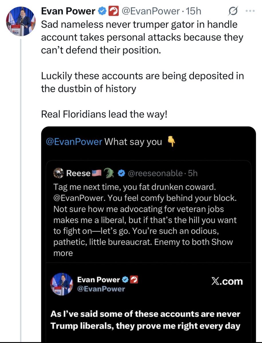 Amusing and hypocritical in equal measures. 

Childishly labeling folks who do not agree with him 100% or have legitimate concerns or criticisms. Then trying to turn around and cry about “personal attacks”. 

And he does this behind the block. Simply calling him a coward is a bit