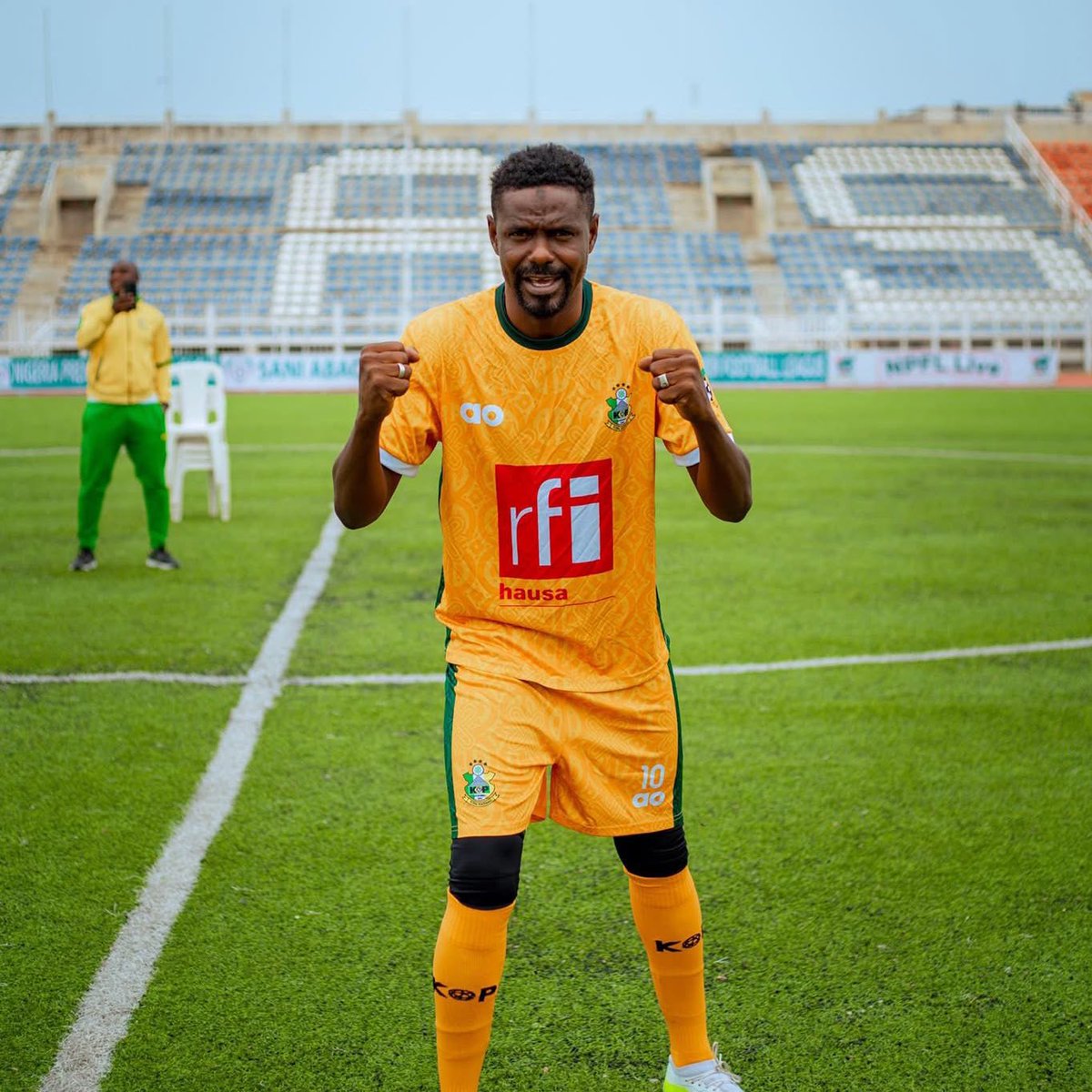 NPFL_News's tweet photo. At 45 years and 13 days old, Rabiu Ali is still finding the back of the net for Kano Pillars FC in the #NPFL.
His goal in #PILKWA marks the 17th different season he’s been on the scoresheet in an #NPFL fixture — a true testament to longevity and class.
#NPFL26 https://t.co/yNJs5dGPQ0