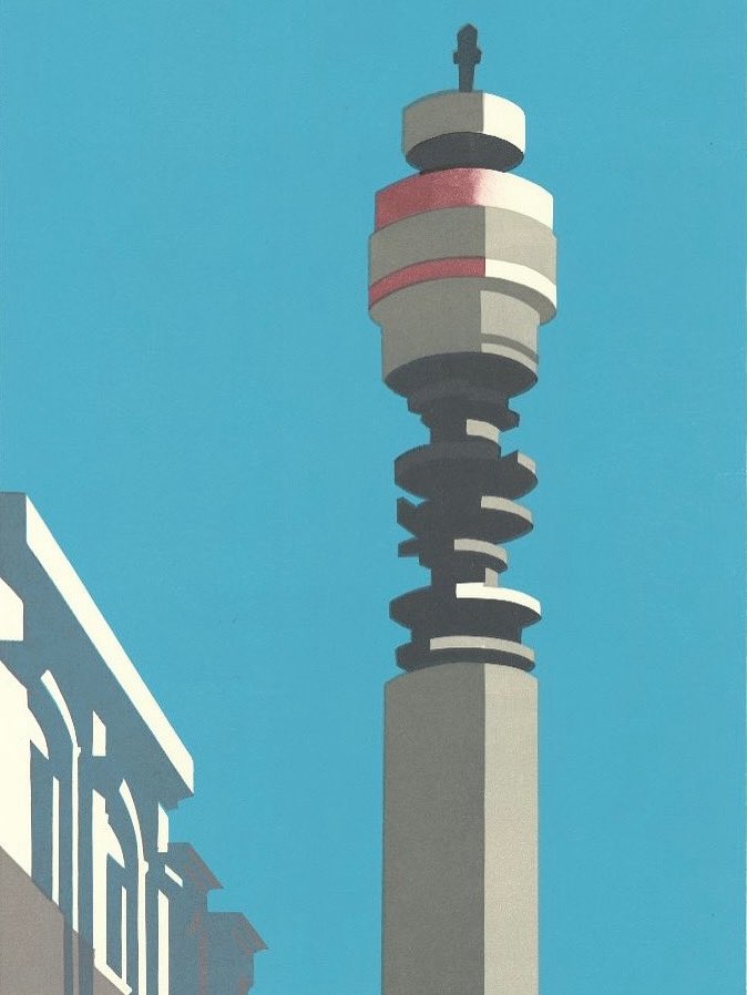 Paul Catherall (@paul_catherall) on Twitter photo Late in the day but - happy birthday to my favourite bit of 1960s Captain Scarlet-esque architecture. This one’s fresh off the press for my new show ‘Less is More’, opening at <a href="/EamesFineArt/">Eames Fine Art</a> in exactly one week’s time eamesfineart.com/viewing-room/3…
#bttower #postofficetower Late in the day but - happy birthday to my favourite bit of 1960s Captain Scarlet-esque architecture. This one’s fresh off the press for my new show ‘Less is More’, opening at <a href="/EamesFineArt/">Eames Fine Art</a> in exactly one week’s time eamesfineart.com/viewing-room/3…
#bttower #postofficetower