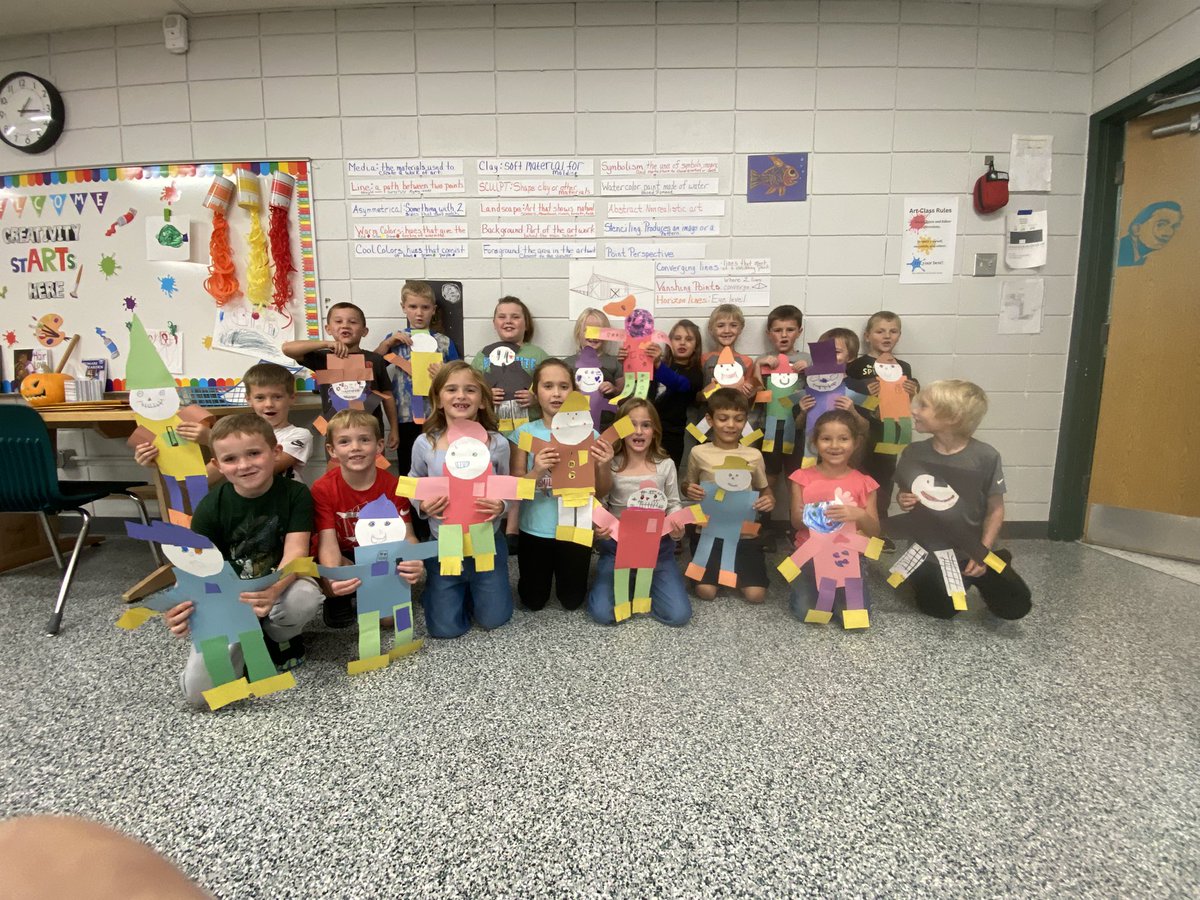 Mrs. M asked her K. Art st’s to help her keep the birds out of her blueberry patch. St’s gave many great ideas. Then voted that a scarecrow was the best option. Working through the design process this is what the created! <a href="/JDenius/">Justin Denius</a> <a href="/mrsgause_GoZeps/">Mrs. Gause</a> <a href="/OSLN/">OSLN</a>