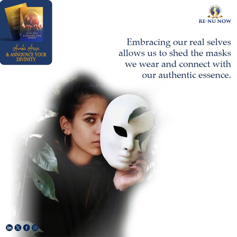 ReNuNOW's tweet photo. We may remove the masks we wear and show our actual selves when we embrace who we really are. We discover freedom, closer relationships, and the fortitude to live in accordance with our purpose when we are true Honoring our own selves is the first step toward true transformation https://t.co/HjEBFZyv7S