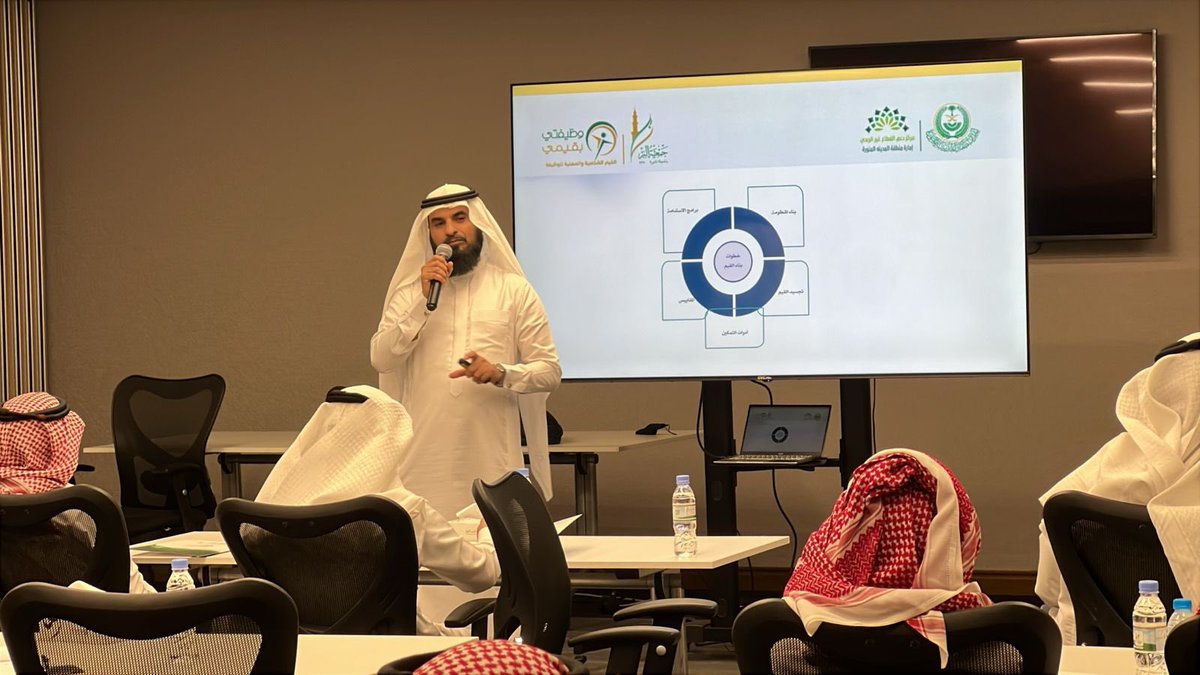 ضمن ورش ودورات معرض #وظيفتي_بقيمي، قدّم د. عبدالله بن عوض #الردادي ورشة بعنوان “استراتيجيات تعزيز القيم في بيئة العمل غير الربحية”، وسط حضور وتفاعل يعكسان الاهتمام الكبير بترسيخ القيم المؤسسية.
#قبيلة_الردادي 
#قبيلة_حرب