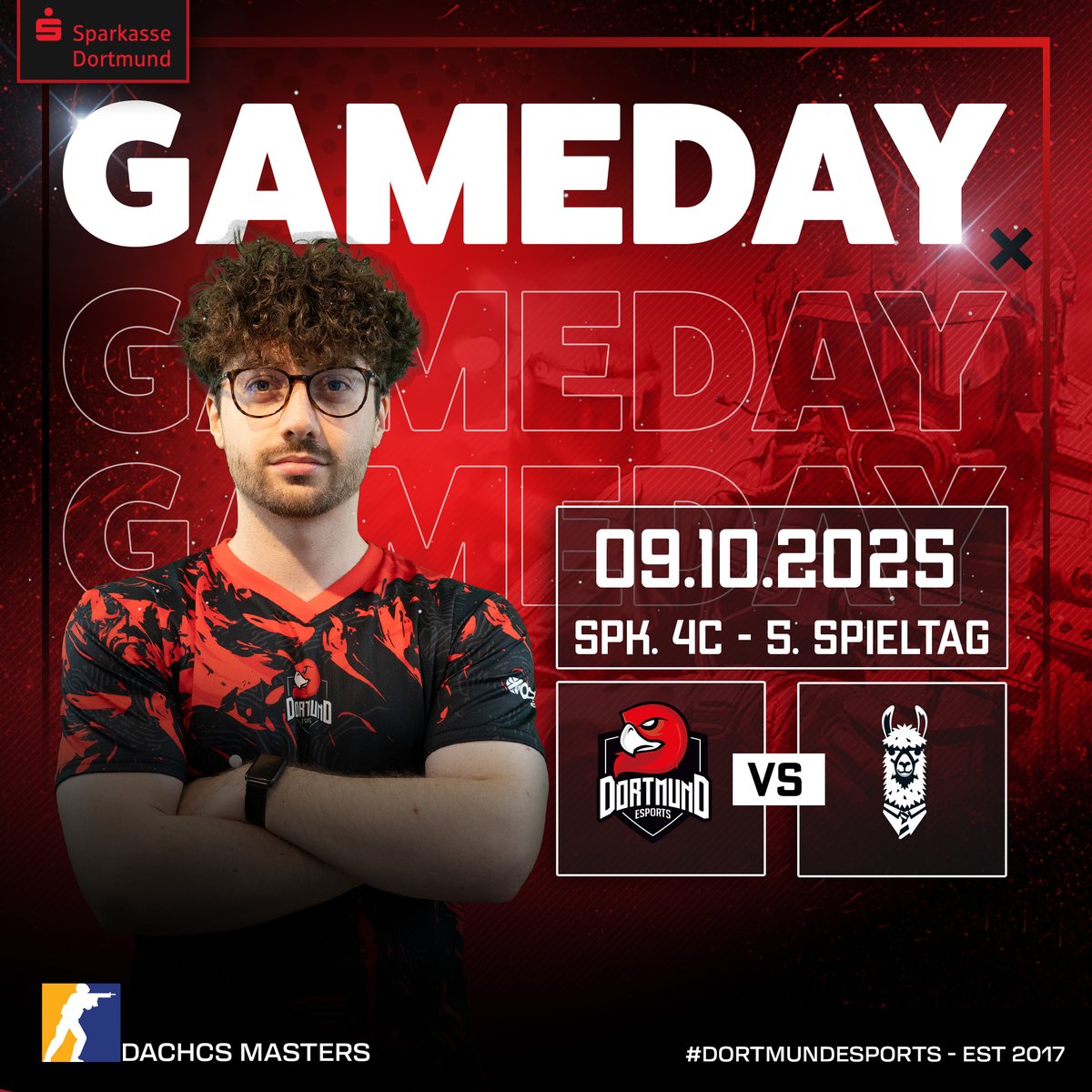 DortmundEsports's tweet image. Heute geht es für CS2 auf in den 5. Spieltag 🫡Diesmal leider ohne Cast 

Line-Up:
@a_grooo 
@Nitschu_ 
@neunard99 
@screayx_CS 
@TouiCS2 
@k0ti_CS (C)

#Dortmundesports #CS2 @dachcs