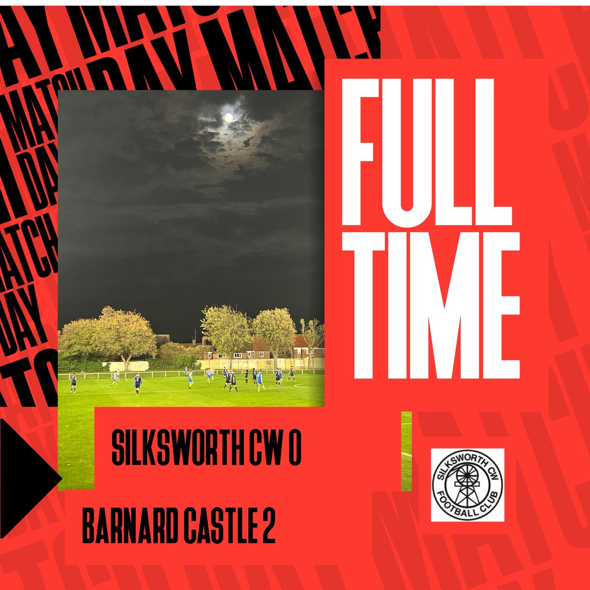 2 nil down after 5 minutes not the best of starts… lads battled well after that against a good Barnard Castle side 🔴⚫️