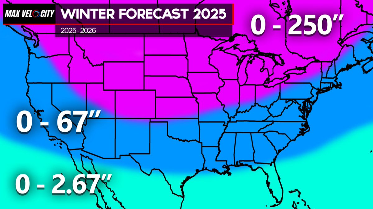 MaxVelocityWX's tweet image. Here is my OFFICIAL snowfall forecast for this winter across the United States!