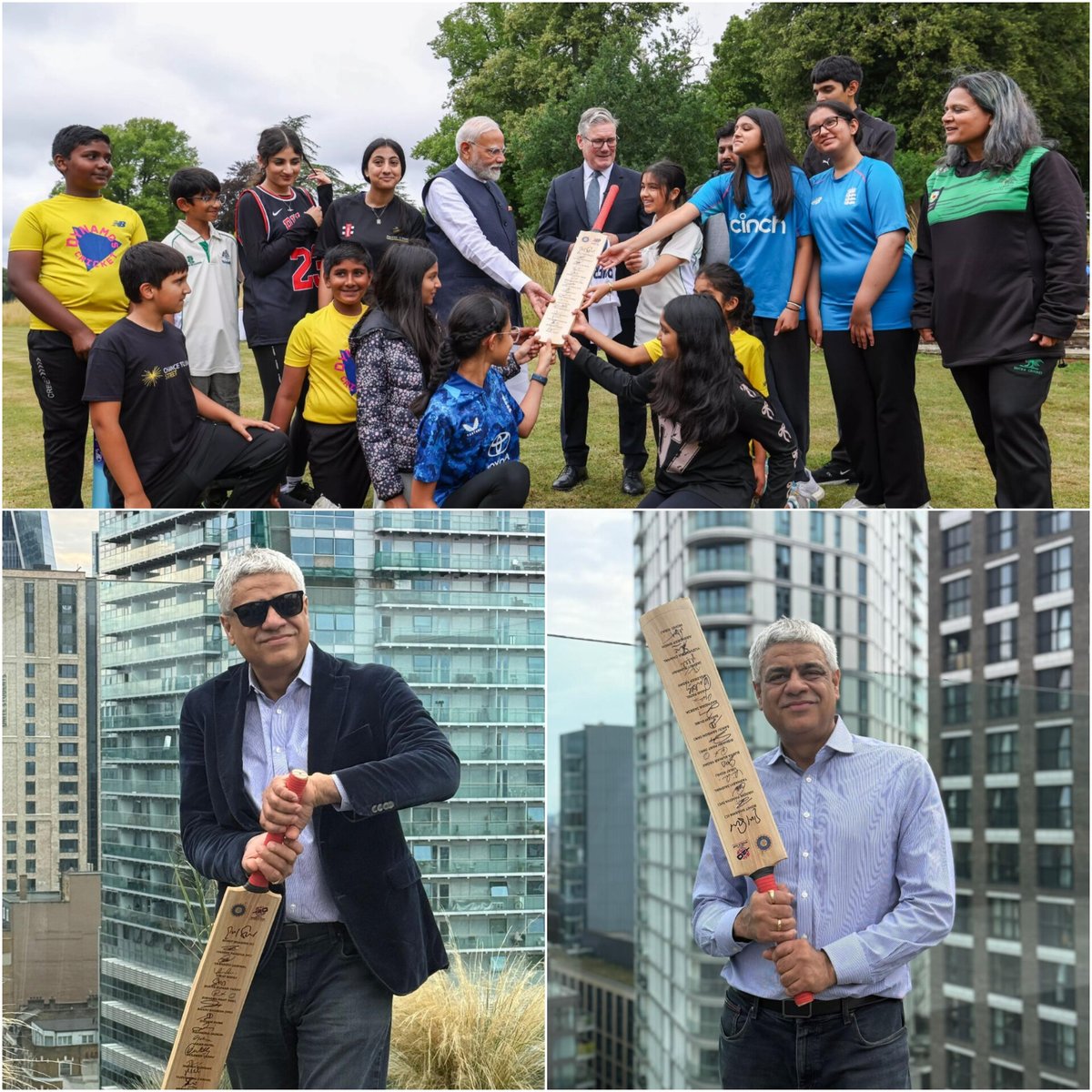 India’s 2024 T20 champion team–signed bat, gifted by PM Modi to Bucks Cricket at Chequers in the presence of PM Keir Starmer, has been acquired by <a href="/ManishTiwariUK/">Manish Tiwari</a>. The proceeds will fund cricket coaching for underprivileged children in Buckinghamshire. 

Read more at: