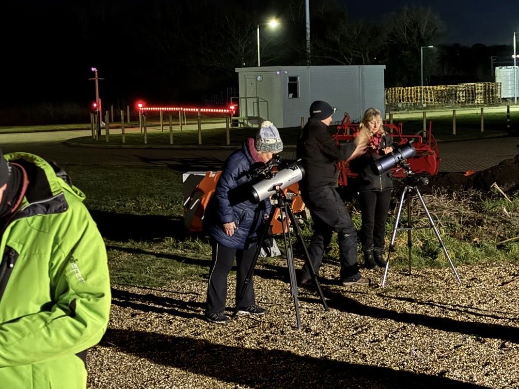 We’re back at <a href="/tiptree/">tiptree</a> jam factory hosting free stargazing for the village. Really looking forward to it.