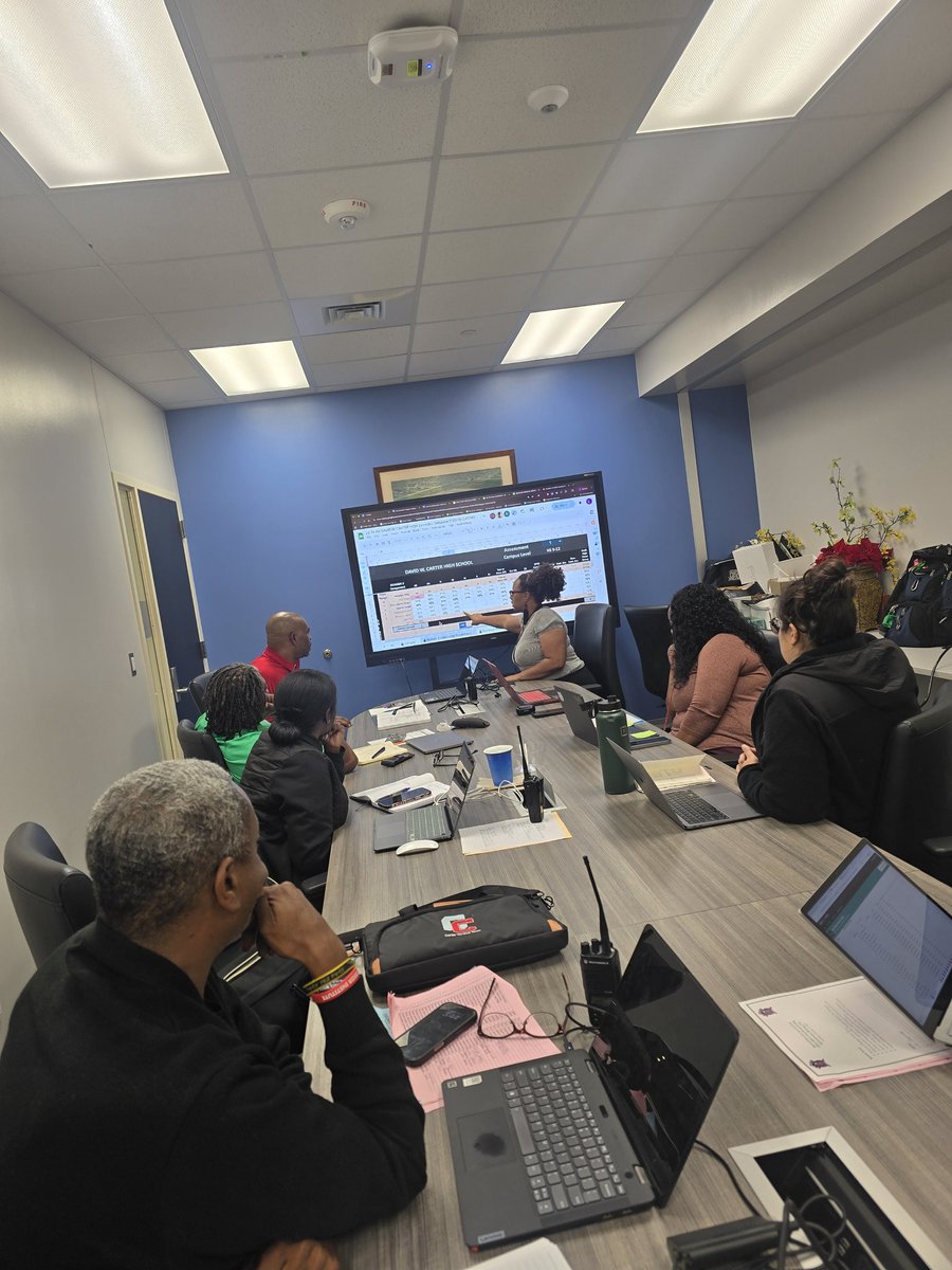 DWCarterHS's tweet photo. Data will talk to you if you're willing to listen.  We are actively listening, planning and acting on what our data says to us!!  Thank you Data Coordinator - Latasha Jones for an engaging Data conversation around our 1st common assessment Data points. https://t.co/aK8MVsEjpU
