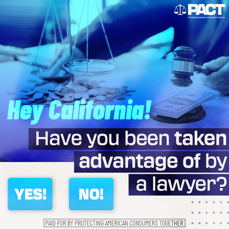 pactconsumers's tweet photo. Lawsuit abuse in California is out of control — small businesses, workers, and consumers are often caught in the middle. Have you been taken advantage of by a personal injury lawyer? Tell your story: