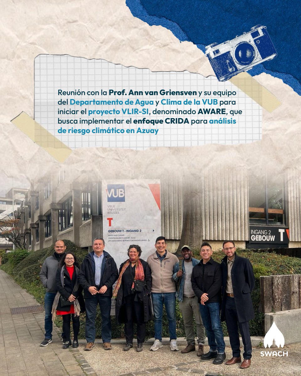 💧 El equipo de #SWACH visitó Bélgica para fortalecer la colaboración con <a href="/KU_Leuven/">KU Leuven</a> y <a href="/VUBrussel/">VUB</a>, compartiendo aprendizajes sobre adaptación al #CambioClimático y gestión del agua.

Cada paso internacional refuerza nuestro trabajo local en Cuenca. 💙
#AcciónAzul #CadaGotaCuenta