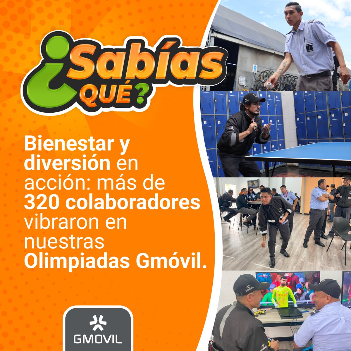 💚🧡 En Gmóvil no solo trabajamos, también vivimos experiencias únicas. Más de 320 colaboradores demostraron que la pasión y el espíritu deportivo se llevan en la sangre. Nuestras Olimpiadas son el reflejo de la energía y el compromiso que solo encuentras aquí. 🏆🔥