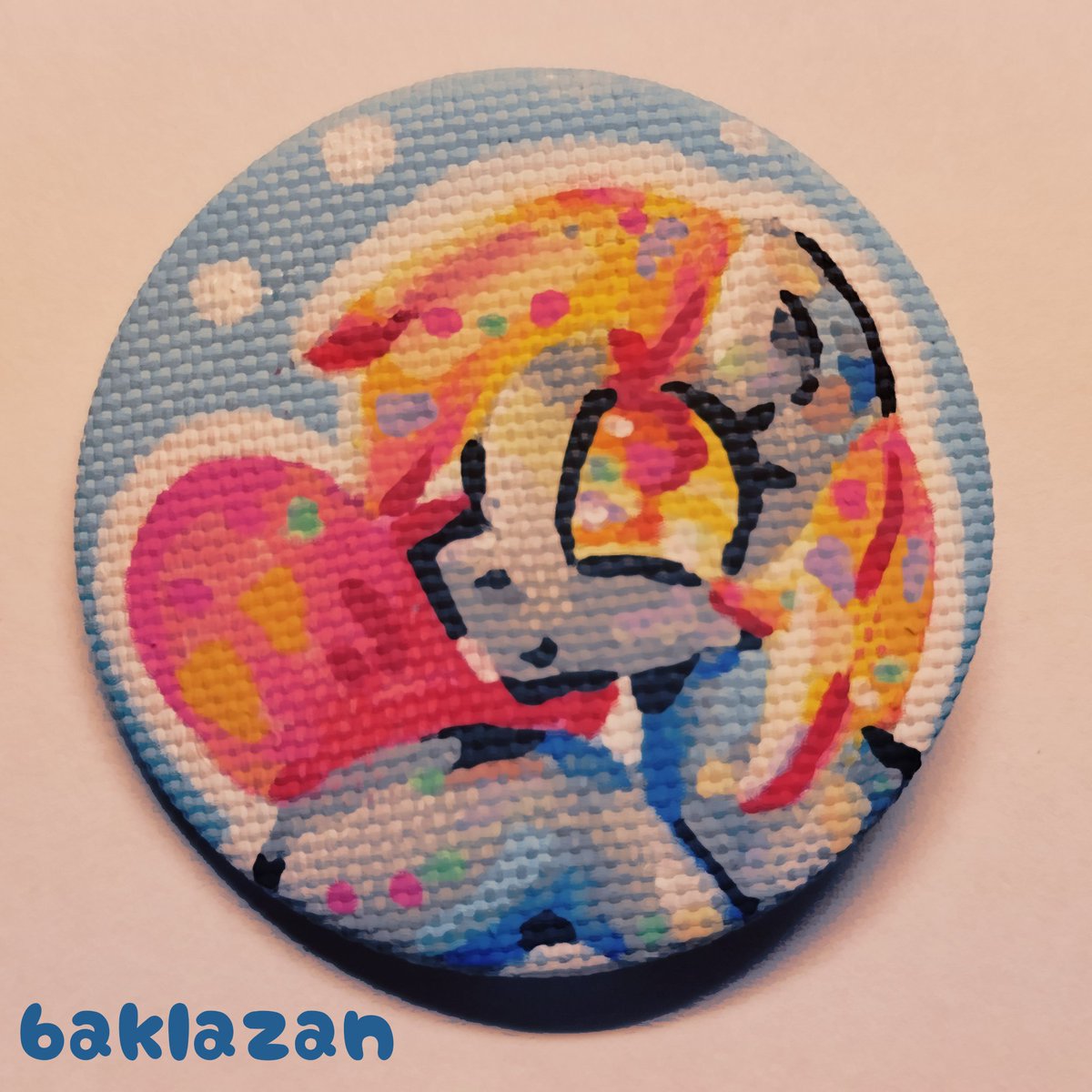 B0klazan's tweet image. Painted pins (44 mm) for my bestie&apos;s birthday
Bacon is a brba reference
#mlp #mlpderpy #merch
