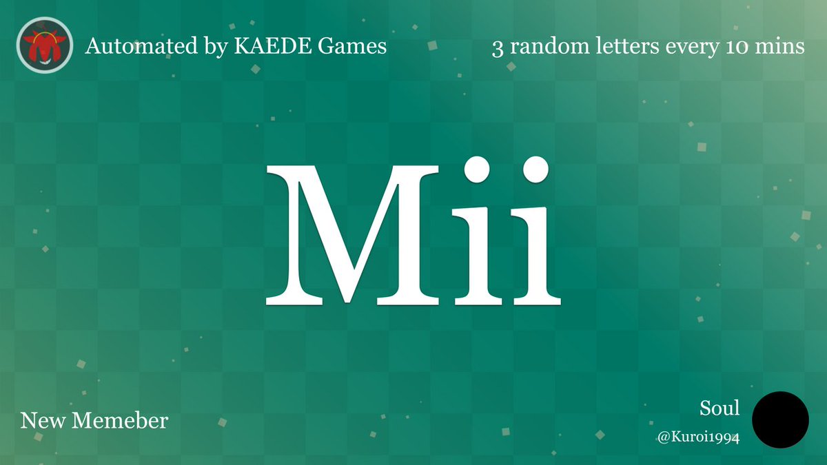 3 random letters every 10 mins tweet media