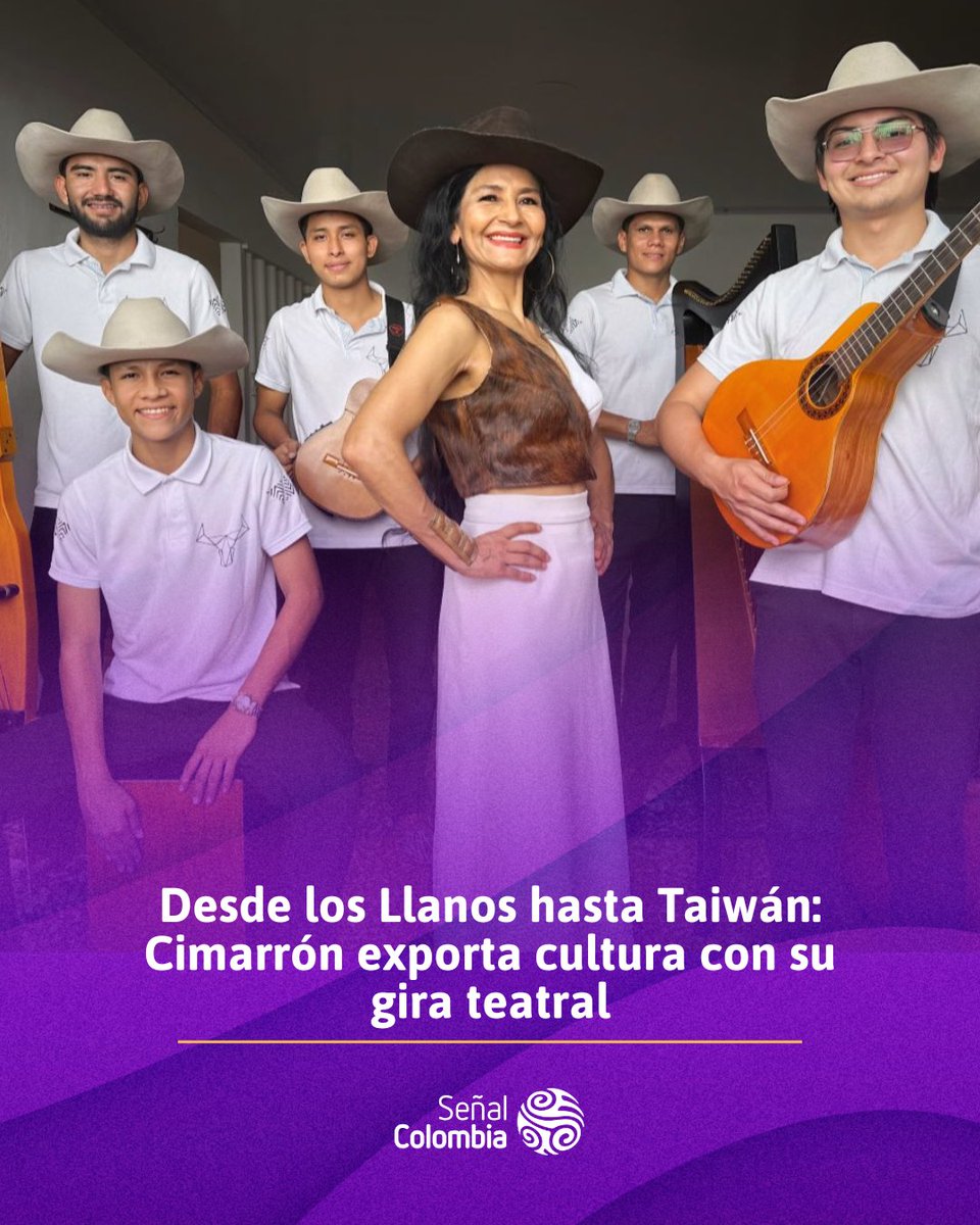 SenalColombia's tweet image. Del corazón del Llano colombiano hasta los grandes escenarios de Asia 🇹🇼+🇨🇴

Cimarrón lleva la fuerza del joropo colombiano a Taiwán, en una gira que celebra nuestra música tradicional y une culturas a través del arte. 💃🏻🕺🏻

👉🏻senalcolombia.tv/general/cimarr…