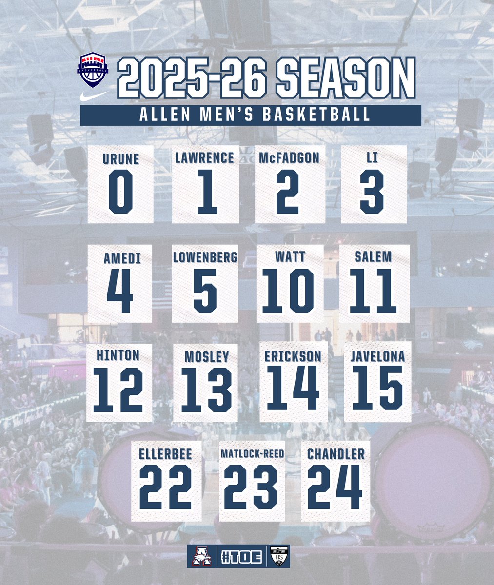 The ‘25-26 official digits 🤙

🅰️🆙 | #TOE