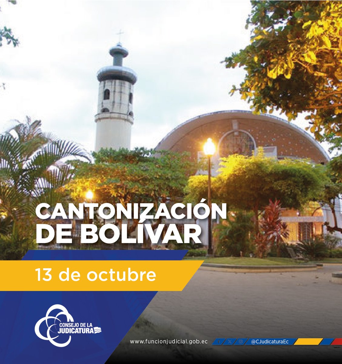 La Dirección Provincial de <a href="/ManabiCJ/">ManabíCJ</a> celebra la cantonización de #Bolívar, recordando su historia y compromiso con el desarrollo y bienestar de la provincia.