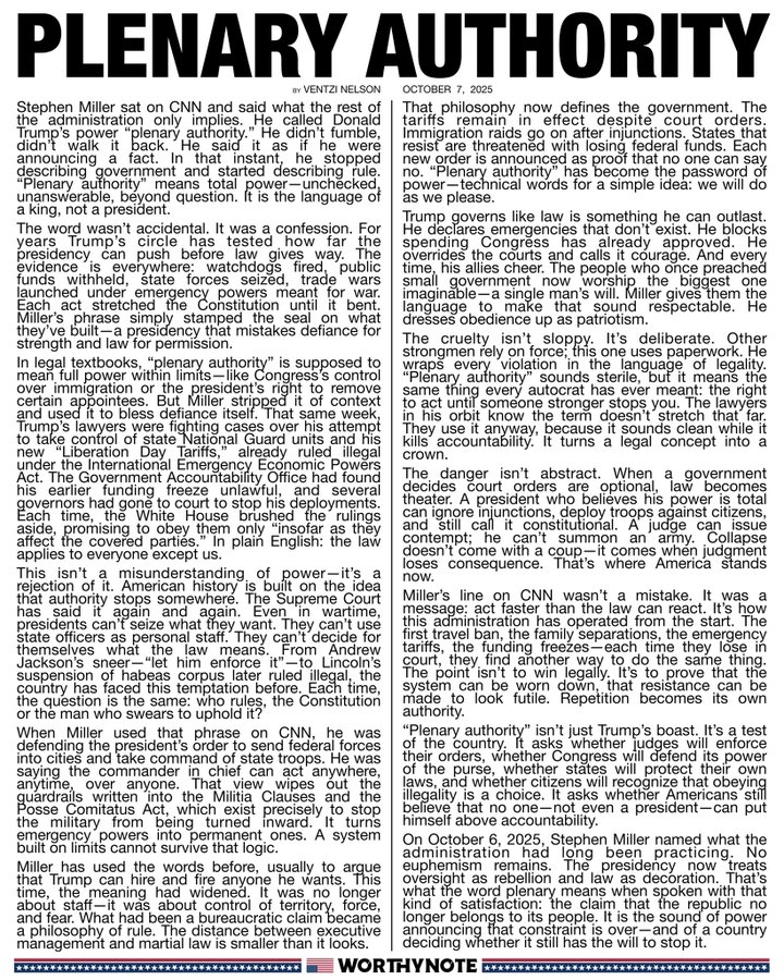 IvanSemenovych's tweet image. #StephenMiller didn&apos;t glitch. He said &quot;#PlenaryAuthority&quot; and whoever was in his ear told him to #STFU because he said too much and he froze like a deer in headlights.