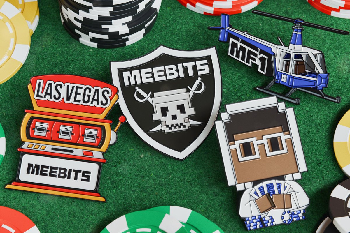 MeebitsNFTs's tweet image. Meebits Pins return TOMORROW

&quot;The World is Yours&quot;
Set: Las Vegas
Supply: 225
Cost: 50 @apecoin
Date: Thurs October 9th

Mint Waves: 
Tokyo Full Set holders*: 5am to 10am EST
Pin holders and Meebits: 10am-11am EST  
Public: 11am EST

*As of 5pm EST on 10/8 snapshot.
