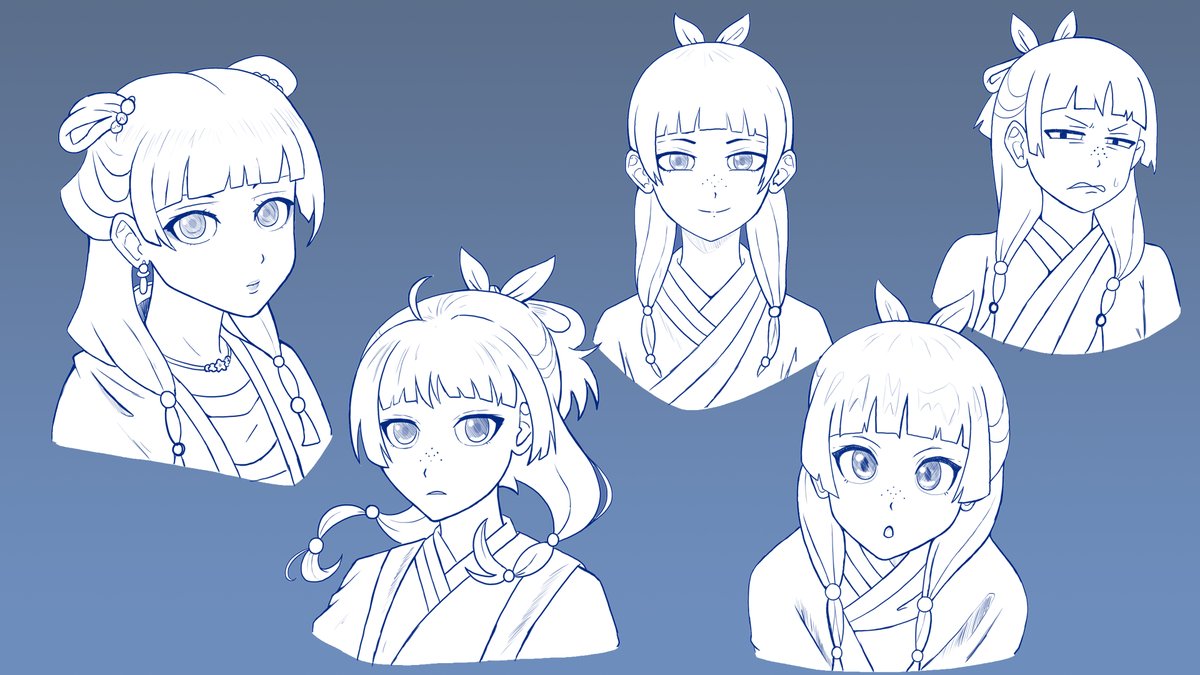 -Maomao from Apothecary Diaries Sketches-

Refined sketches / practice for a small project I'm going to start soon. Maomao was really fun.

#ApothecaryDiaries #art #sketch