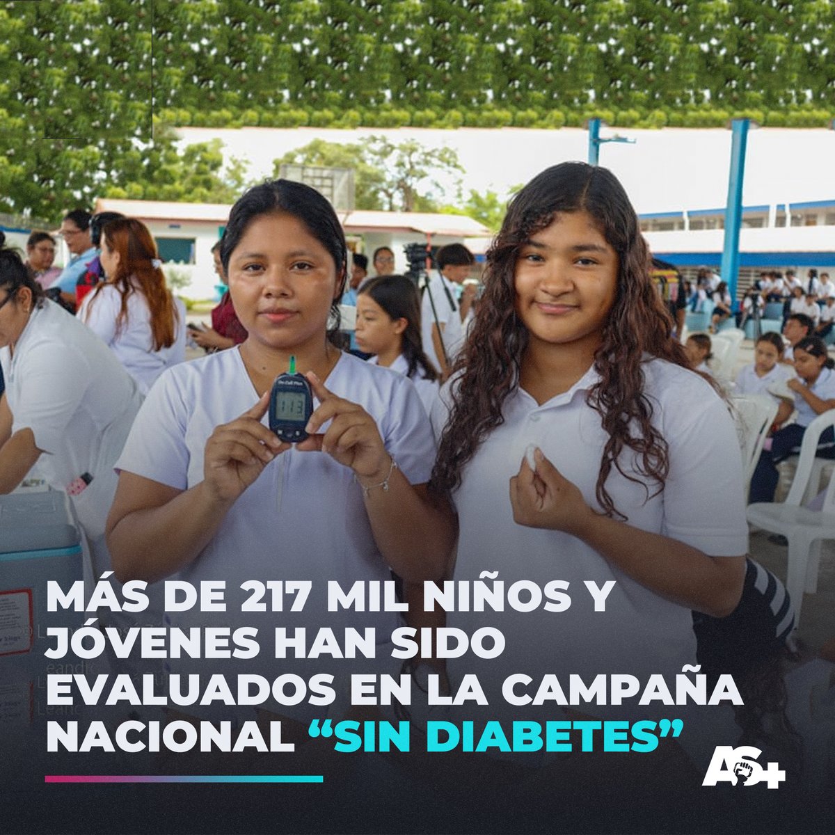 🇳🇮💪 Nicaragua avanza en la Campaña Nacional “Sin Diabetes”.
La Copresidenta Rosario Murillo informó que se han analizado 217,667 niños, niñas y jóvenes; de ellos, 10,689 presentan factores de riesgo, 2,005 alteraciones en resultados y 39 casos confirmados de diabetes.