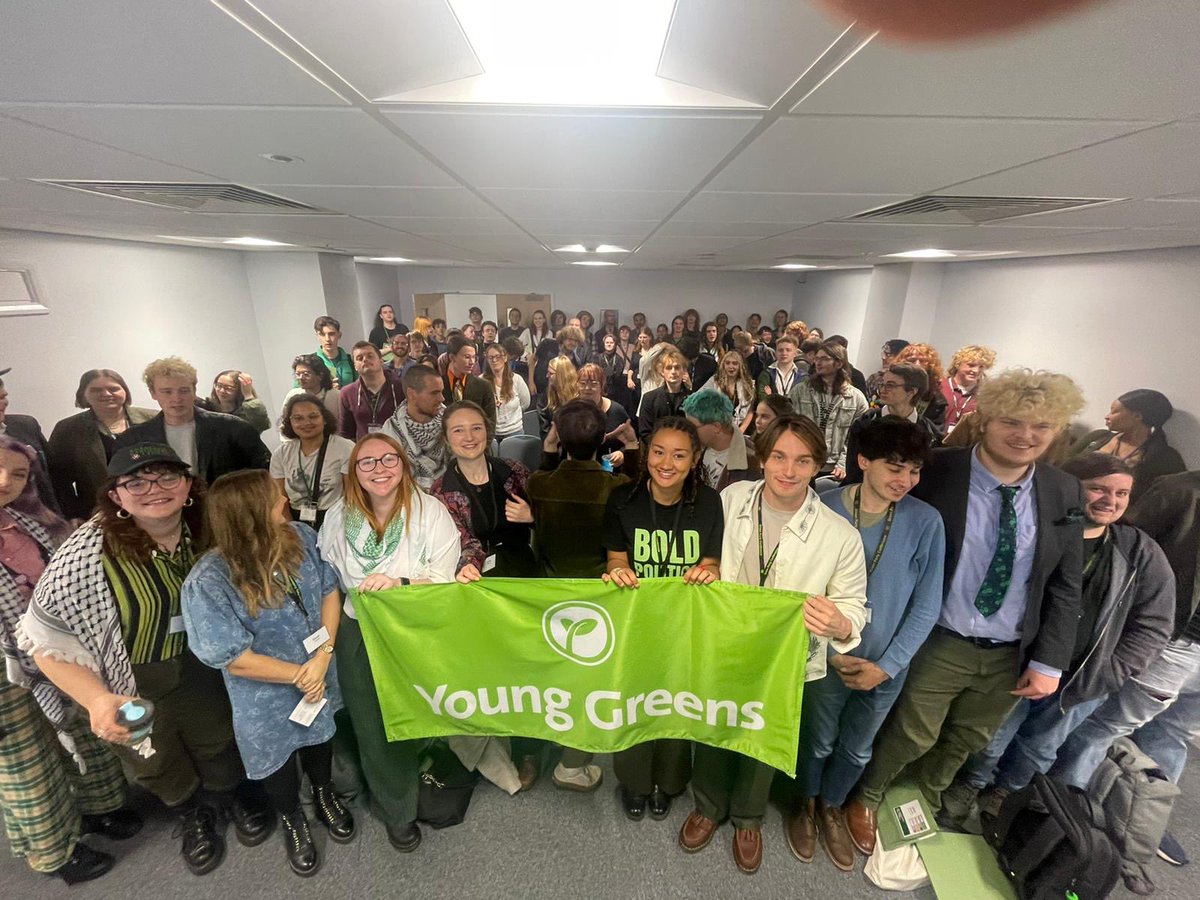 WOW!!! What a conference 🤩

This year a record-breaking amount of Young Greens joined us in Bournemouth for Green Party Conference, with many joining us for the first time! 💚

See you all at Winter General Meeting! 🌱

#YoungGreens #GreenParty