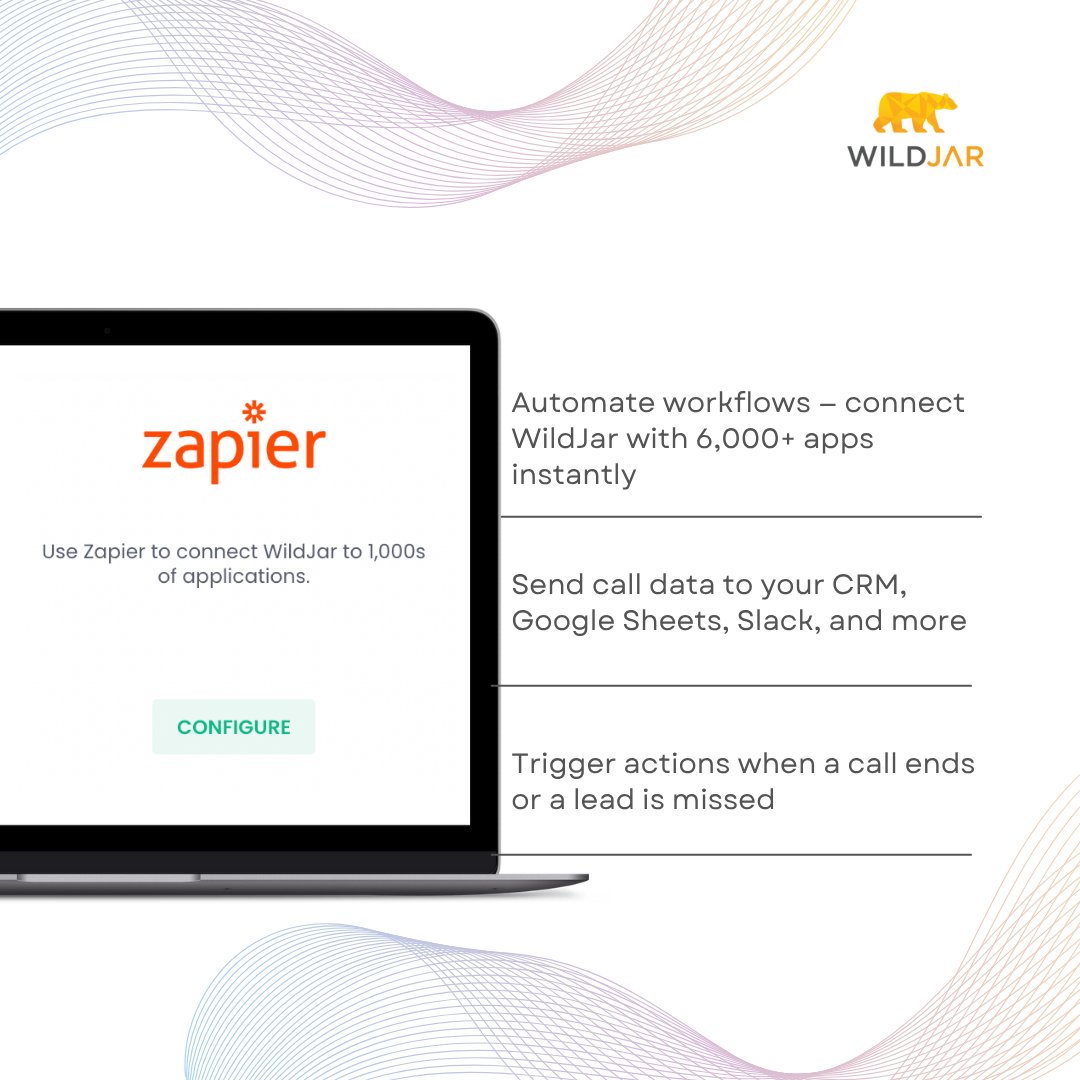 TheWildJar's tweet photo. Connect WildJar with thousands of apps using Zapier.
Automate workflows, sync call data, and keep your tools aligned.

Learn more: https://t.co/OxUgRnNfyI https://t.co/CN4xIcDK4N