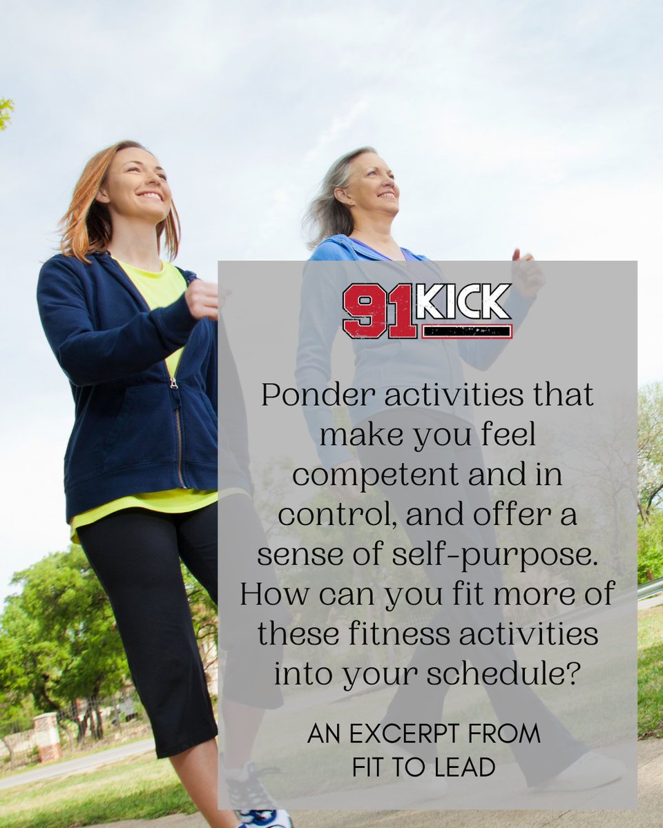 Ponder activities that make you feel competent and in control, and offer a sense of self-purpose. How can you fit more of these fitness activities into your schedule?