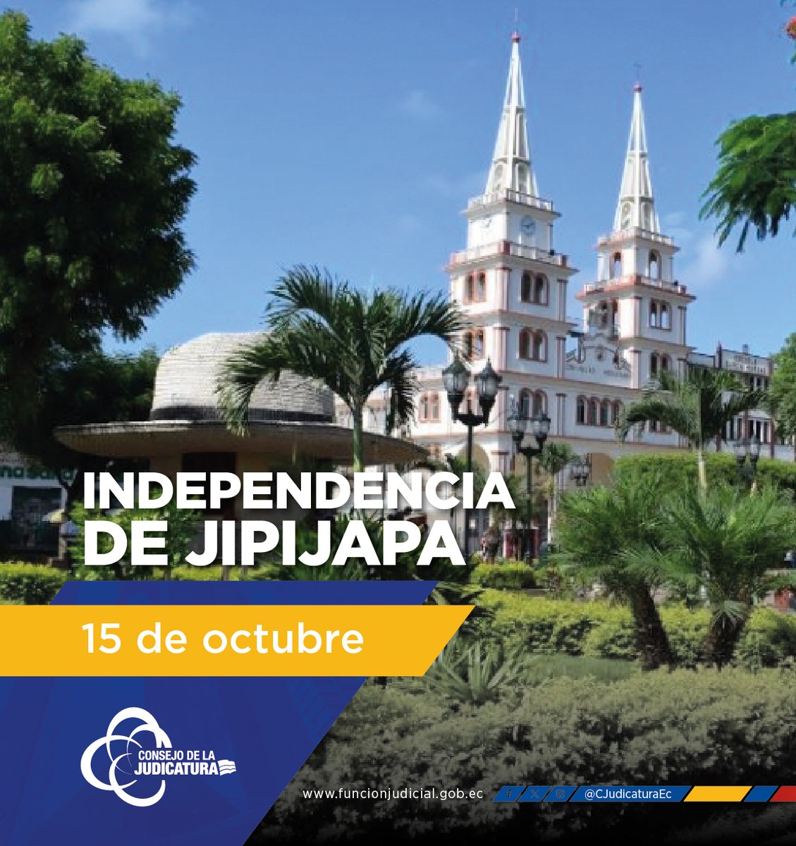 La Dirección Provincial de <a href="/ManabiCJ/">ManabíCJ</a> celebra la independencia de #Jipijapa, reconociendo su historia, valentía y contribución al desarrollo de la provincia de Manabí.