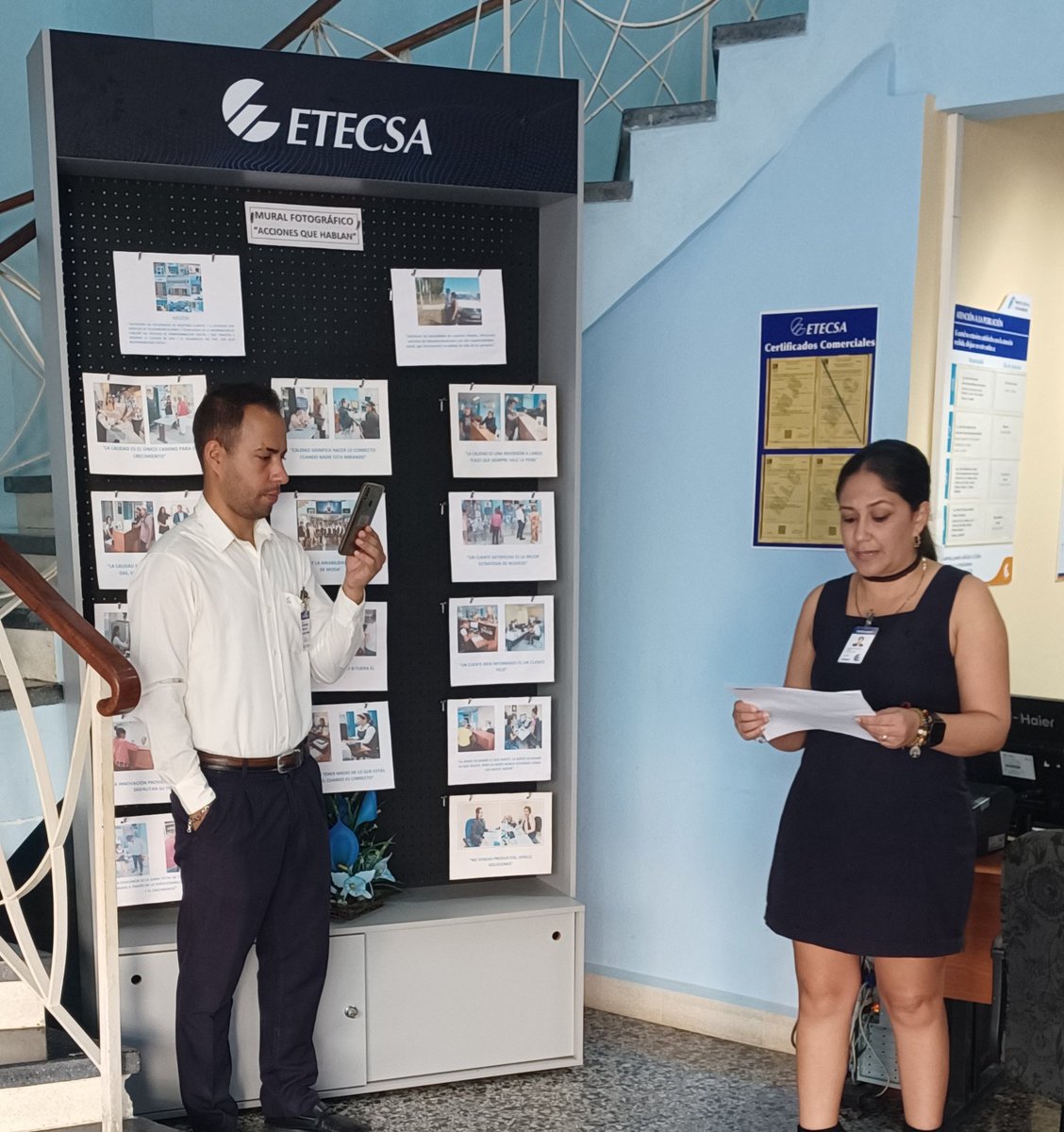 Como parte de la jornada por la #Calidad Comercial Bayamo realizó un Matutino Online con todas sus Unidades abordando temas relacionados con la calidad en la prestación de los  servicios 
#EtecsaTeAcompaña
#OctubremesdelaCalidad
<a href="/BayamoComercial/">Comercial Bayamo</a> 
<a href="/FonsecaOsmely/">Osmely Yudinich Fonseca Rosabal</a>