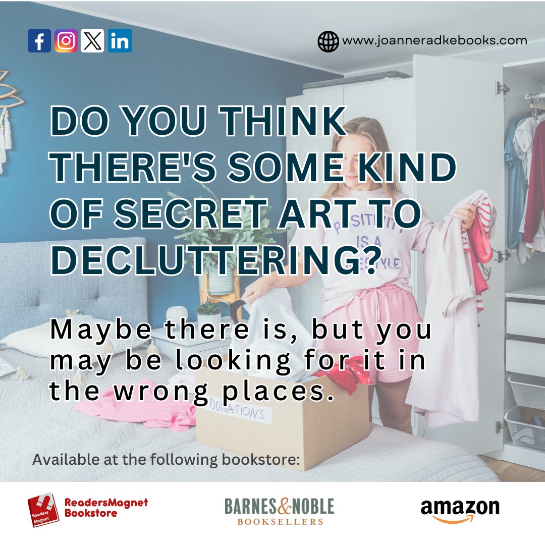 radke_joanne's tweet image. The secret to a clutter-free home may not be some strategy or life hack. This book goes a little deeper into the corners.

Get a copy today on Amazon!

#DeclutterNow #OrganizeYourLife #ClutterFreeHome #JoanneRadkeBooks #WhyIsMyHouseAlwaysAMess
