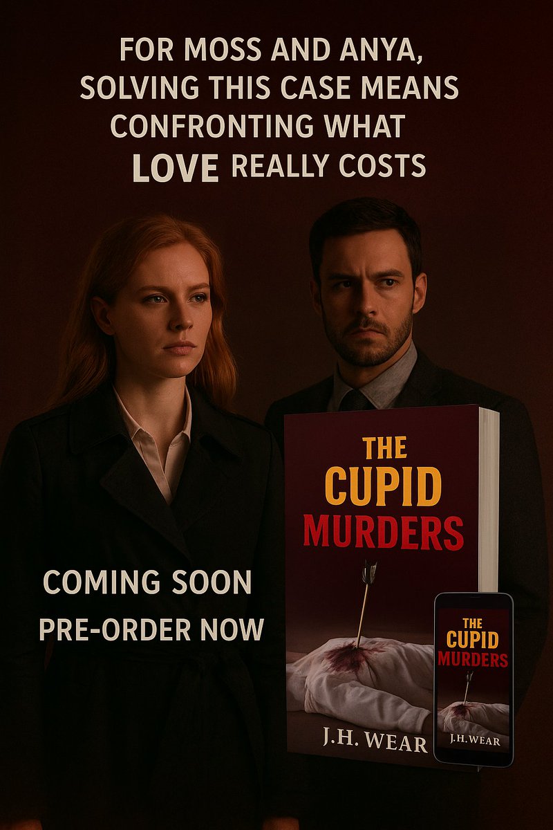 Emily9000frank's tweet image. @JH_Wear Love, lies, and murder collide in The Cupid Murders.
💘 Coming Soon, Don’t miss out!
#ThrillerCommunity #CrimeReadsDaily #BookRelease #ReadersOfInstagram #BookMarketing