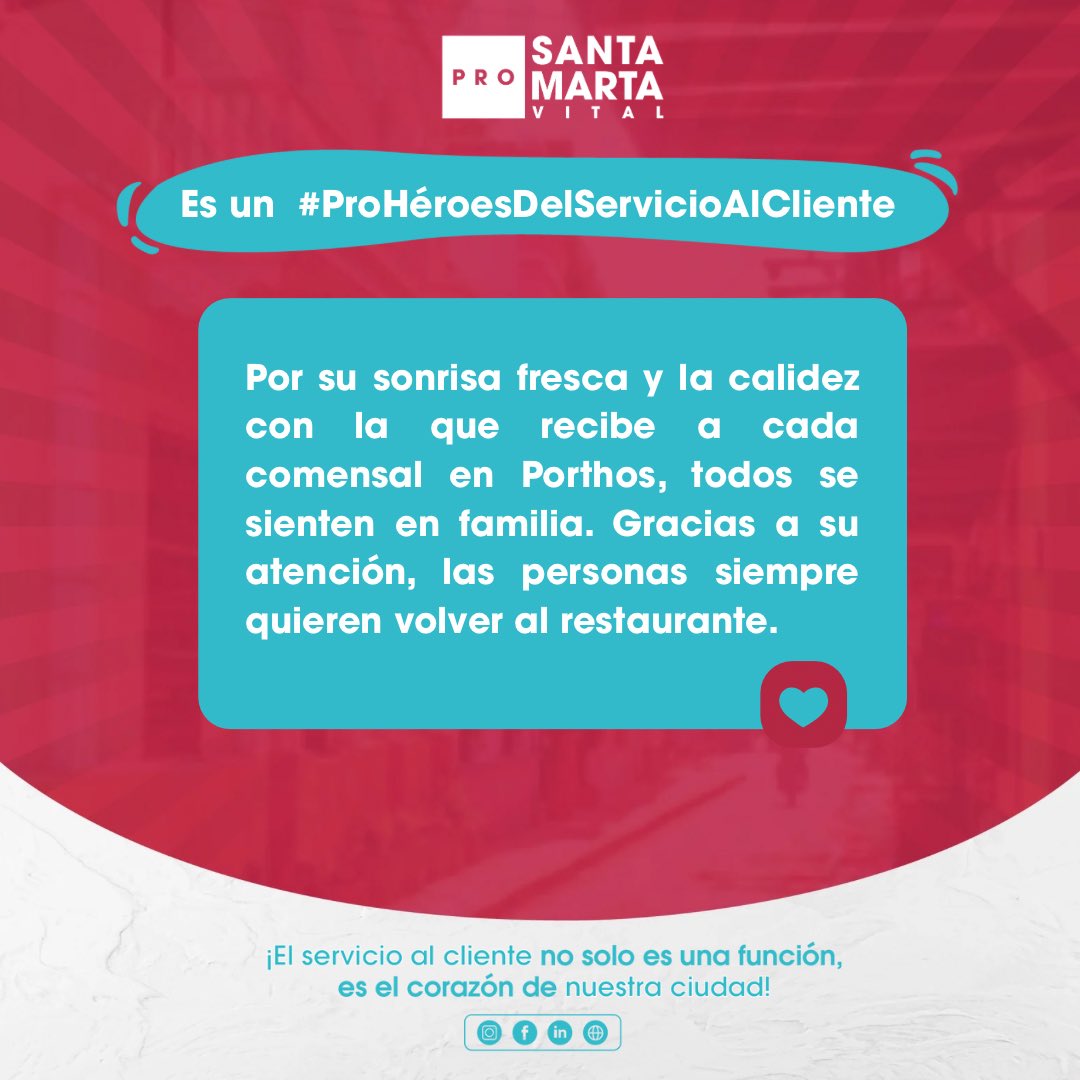 📣¡Conoce a nuestra Prohéroes del servicio al cliente de la semana ☺️💪🏻! Yeisy del restaurante Porthos , quien ha sido destacada por su calidez con la que recibe a cada comensal. 

#ProHéroesDelServicioAlCliente