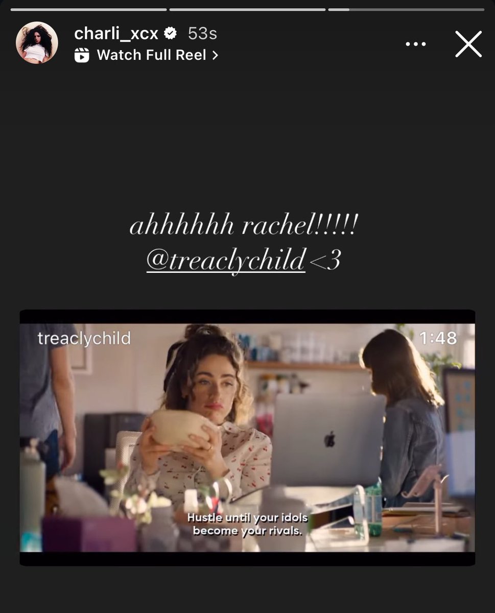 Charli xcx reposts the trailer of Rachel Senott's new TV show 'I Love LA' to her Instagram story. 

Available to stream on HBO Max on November 2nd.