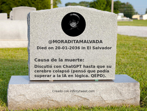 MORADITAMALVADA's tweet photo. Así es como y cuándo moriré

⠀➡️ https://t.co/fHDHbOQNnz https://t.co/Li1RArliqX