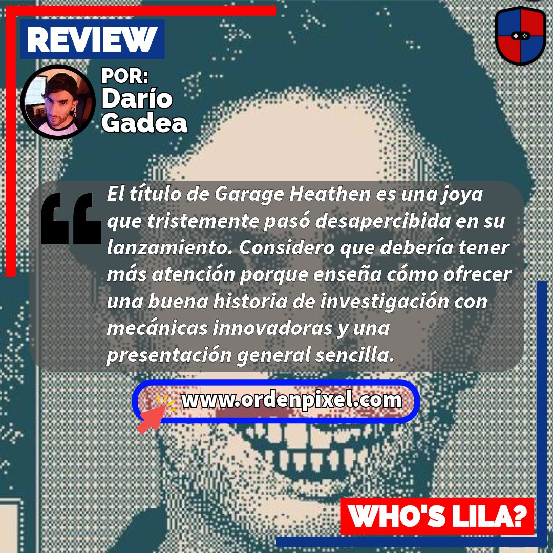 La Orden del Pixel | Nunca dejes de Jugar (@ordenpixel) on Twitter photo ✏️#Review Who's Lila?
⁉️Garage Heathen propone un interesante giro de tuerca a las aventuras point and click con una novedosa mecánica donde los gestos de nuestro protagonista definen el curso de la historia.
👇La review por acá👇
ordenpixel.com/whos-lila-anal…
<a href="/IndieArk_Games/">IndieArk Games</a> ✏️#Review Who's Lila?
⁉️Garage Heathen propone un interesante giro de tuerca a las aventuras point and click con una novedosa mecánica donde los gestos de nuestro protagonista definen el curso de la historia.
👇La review por acá👇
ordenpixel.com/whos-lila-anal…
<a href="/IndieArk_Games/">IndieArk Games</a>