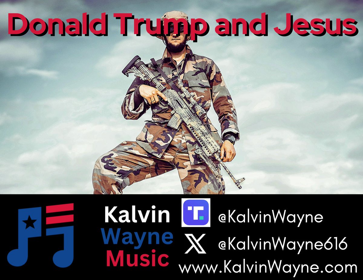 Our songs "Donald Trump and Jesus" and "Business Man" have been rereleased and are on our new website!  kalvinwayne.com
Check it out and listen on your favorite music platforms.
🎸🎤🎵 <a href="/KalvinWayne616/">Kalvin Wayne 🎸🎙🎵</a> 🎸🎤🎵
#MAGA #DonaldTrump #music #Patriots #MAGAmusic #USA #Jesus