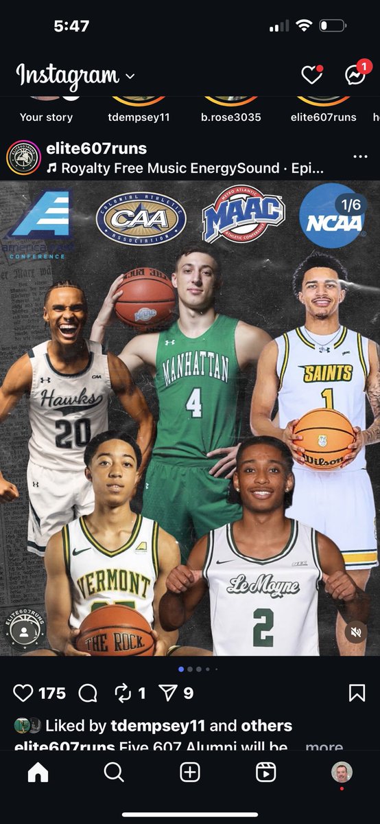 5 kids will play D1 basketball this year from the 607. Two of them wore the Seton Catholic uniform! Who is next??? #RollGreen