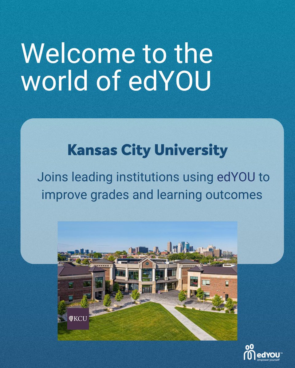 edYOU_Tech's tweet image. Welcome to the edYOU family, Kansas City University! 
Clinical Psychology residents are now studying smarter, not harder, powered by edYOU&apos;s infinite test prep technology.
➡️na2.hubs.ly/H01tDDh0