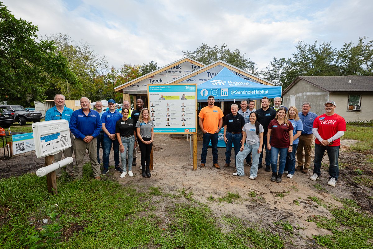 SeminoleHabitat's tweet image. Celebrating World Habitat Day!

Central Florida execs came together to build a home with Habitat Seminole-Apopka. See the impact:

Highlight Reel: youtube.com/watch?v=0-QmnK…

Full Exec Build 25 Event Coverage: habitatseminoleapopka.org/exec-build/

#HabitatForHumanity #CentralFlorida