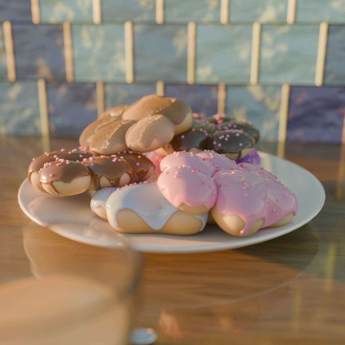 anthonyeriley's tweet image. Trying to get back into @Blender. Cycles rendering still sucks without the proper GPU.

Went back and added a few things to this render I did shortly after following Blender Guru&apos;s donut tutorial -ω-

#paws #pawpads #furryart #donut #pastries #3DArtwork #Blender3D #3DRender