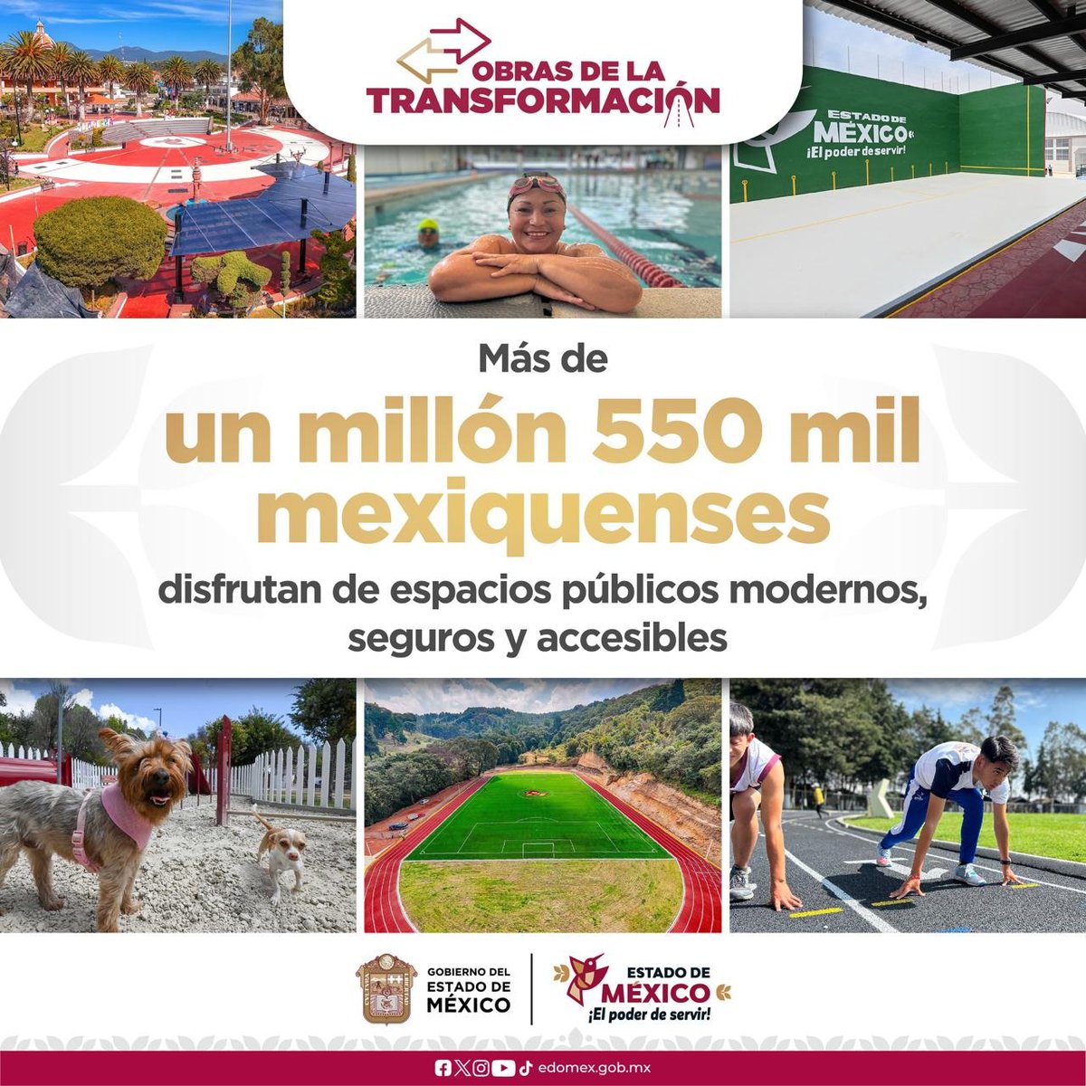 ModernoEdomex's tweet image. Obras de la Transformación en el EDOMEX
Con la ampliación y construcción de #ObrasDeLaTranformación, en el #EdoMex, más mexiquenses, cuentan con espacios donde sentirse a gusto. @gobierno.edomex, #ElPoderDeServir