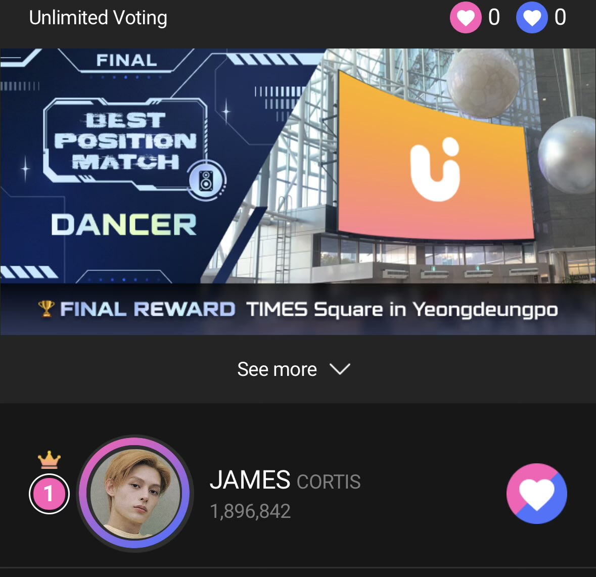 cortiskive's tweet image. 🏆 UPICK BEST DANCER

#JAMES remains at #1 for UPICK’s best dancer position! Voting ends on James’ birthday, October 14th! Let’s maintain this to secure #1 for his birthday! 

✦ If he wins, he will get a personalized art canvas on Times Square Yeongdeungpo!

VOTE 🔗:…
