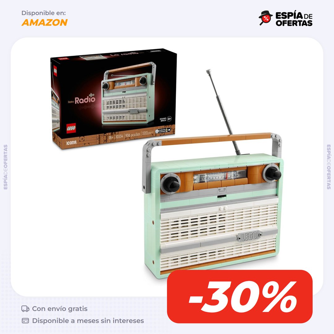 EspiaDeOfertas's tweet photo. Radio Retro de LEGO Icons, en Amazon
🔗 https://t.co/jfOfrTk6Dl
💲 Precio en oferta: $1,811
↩️ Antes: $2,599
🤑 Ahorras: $788 (30%)
❗Se puede pagar a MSI.
#MegaOfertas https://t.co/tvwThrUAiI