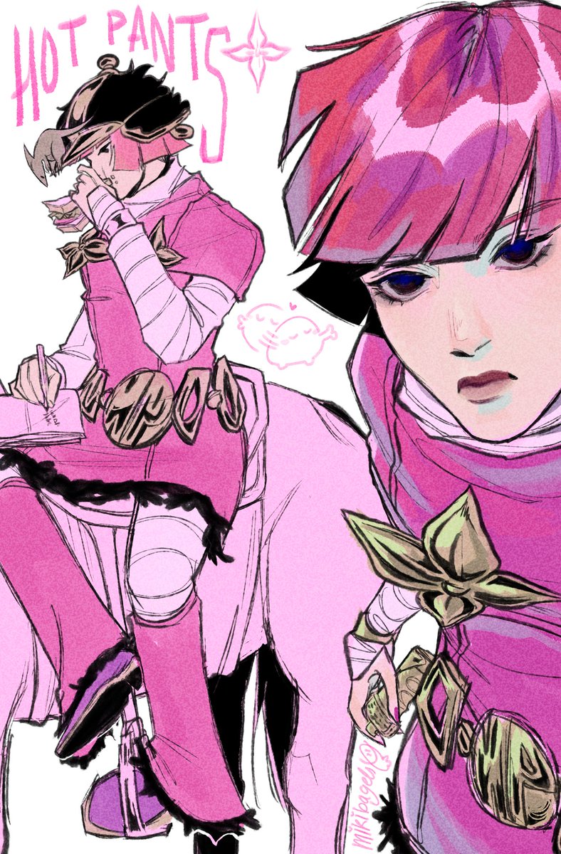 mikibagels's tweet image. Pink, pink, pink 💕
#hotpants #sbr #jjba
