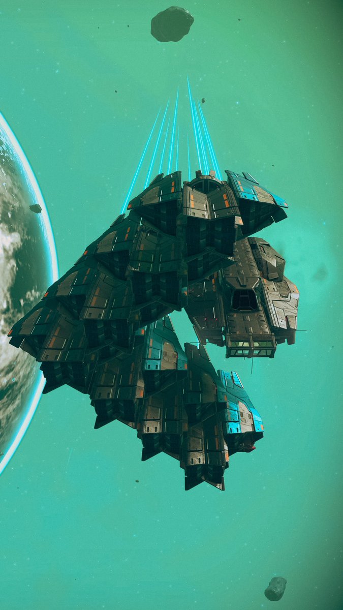 SolastroAy7's tweet photo. Prepare for space supremacy with the C7 Starcruiser! the first joint creation of the warrior Vy’keen and the synthetic intellects of the Korvax! Engineered in the orbital foundries of Forg Prime, combining raw aggression with elegant computational harmony

@NoMansSky @hellogames https://t.co/POMgsg9tUk