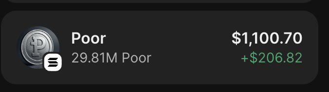 Topo_G's tweet photo. Many moons ago I tried to CTO a @bonkfun coin called Poor. 

I ended up spending around $10,000 across buying, giving away, dexs, etc etc. 

I still hold ~30M. 

We still plan on giving away 1/2 of all the trading fees to a charity of the communities choice. 

Still Poor https://t.co/44voSjVoaj